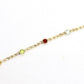 Multi-Color Gem Bracelet. 14k Chain 4 Color Bracelet. Imperial Gold Co. as advertised on QVC.