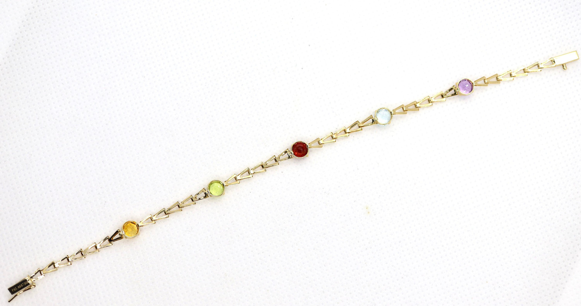 Multi-Color Gem Bracelet. 14k Chain 4 Color Bracelet. Imperial Gold Co. as advertised on QVC.