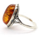 Vintage Honey Amber Cabochon 925 Sterling Silver Ring. Women sz 6.5