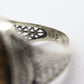 Orange Agate cabochon Sterling Silver Ring. 925 silver Statement ring. Orange Gem Ring. Sz 8