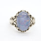 Synthetic Opal Sterling Silver Statement Ring