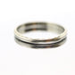 Vintage 18K White Gold Wedding Band 2mm. Sz 5.75. Stackable ring.