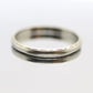 Vintage 18K White Gold Wedding Band 2mm. Sz 5.75. Stackable ring.