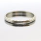 Vintage 18K White Gold Wedding Band 2mm. Sz 5.75. Stackable ring.