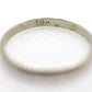 Vintage 18K White Gold Wedding Band 2mm. Sz 5.75. Stackable ring.