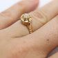 Victorian 18k Rose Gold Diamond Solitaire. 0.36ct Old Mine Cushion Cut Buttercup Diamond setting.