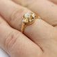 Victorian 18k Rose Gold Diamond Solitaire. 0.36ct Old Mine Cushion Cut Buttercup Diamond setting.