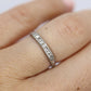Antique Platinum Diamond eternity channel band. Art Deco 1930s diamond eternity infinity band.