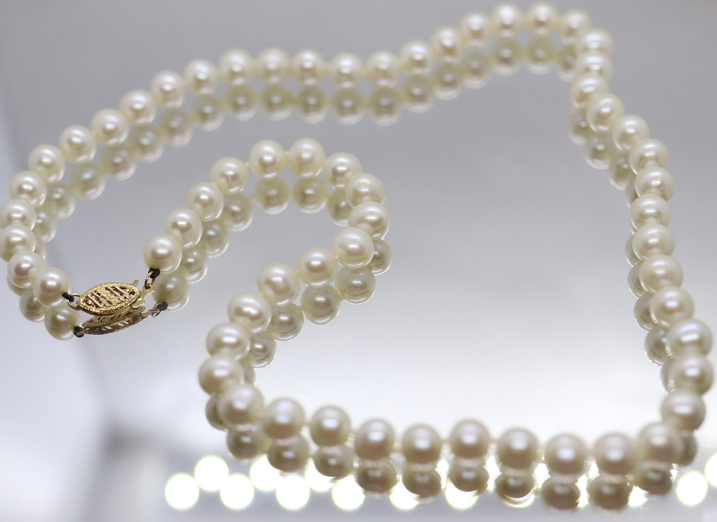 14k Gold FIC Cultured freshwater Pearls. 18in length