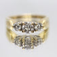 14k Diamond trio ring by Leo Schachter Co. LSC. TRILOGY 3 stone Diamond 3/4ct Ring. Engagement Ring. Solitaire ring.