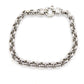 18K ROLO Chain Bracelet. PUFFED large Round Rolo chain bracelet. 18k white gold Italy OTC 6.8grams