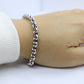 18K ROLO Chain Bracelet. PUFFED large Round Rolo chain bracelet. 18k white gold Italy OTC 6.8grams