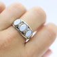 Synthetic Opal Sterling Silver Statement Ring