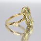 22k/10k Diamond Emerald Bow Tie Ring.