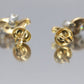 14k Diamond Earrings. 3 stone DIAMOND bypass drop earrings