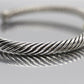 David Yurman Cuff Bracelet. 14k Sterling Silver Single station cable bracelet (157)
