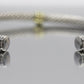 David Yurman Cuff Bracelet. 14k Sterling Silver Single station cable bracelet (157)