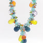 Laura Gibson Necklace. Gibson Sterling Silver Amazonite Dangling Candy multi-gem necklace (170)