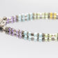 Laura Gibson Bracelet. Sterling Silver with Dangling Faceted Gems - (298)