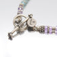 Laura Gibson Bracelet. Sterling Silver with Dangling Faceted Gems - (298)