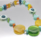 Laura Gibson Necklace. Gibson Sterling Silver Amazonite Dangling Candy multi-gem necklace (437)