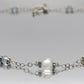 Laura Gibson Necklace. Gibson Sterling Silver Aquamarine Dangling Candy multi-gem necklace (444)