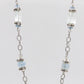 Laura Gibson Necklace. Gibson Sterling Silver Aquamarine Dangling Candy multi-gem necklace (444)