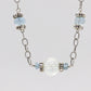 Laura Gibson Necklace. Gibson Sterling Silver Aquamarine Dangling Candy multi-gem necklace (444)