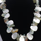 Laura Gibson Necklace. Gibson Sterling Silver  Mother of Pearl Dangling Candy multi-gem necklace (459)