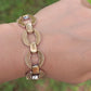 18K Heavy OTC Chain Bracelet. Reversible Gucci Link Yellow and White Gold. 18k gold Italy OTC 27 grams