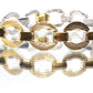 18K Heavy OTC Chain Bracelet. Reversible Gucci Link Yellow and White Gold. 18k gold Italy OTC 27 grams