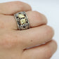 Saint by Sarah Jane 18k and Sterling Silver Bee wide Band. Bumblebee ring