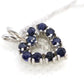 14k Open Heart Pendant. London Blue Topaz set into White Gold open heart Necklace.