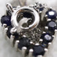 14k Open Heart Pendant. London Blue Topaz set into White Gold open heart Necklace.