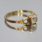 Victorian 10k Baby or Midi Ring. Clear Gemstone. Sz 2