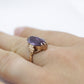 14k Soviet Russian Purple / Blue Alexandrite Ring. Large OVAL Alexandrite and Rose gold. Vintage Color Changing Alexandrite