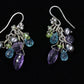 Laura Gibson Dangle Earrings. Sterling Silver with Amethyst (629)