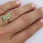 22k/10k Diamond Emerald Bow Tie Ring.