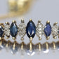 10k London Blue Topaz and Dimond Bracelet. Adjustable 10k SUN Marquise Blue Gem bracelet
