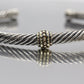 David Yurman Cuff Bracelet. 14k Sterling Silver Single station cable bracelet (157)