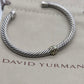 David Yurman Cuff Bracelet. 14k Sterling Silver Single station cable bracelet (157)