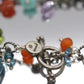Laura Gibson Bracelet. Sterling Silver with Dangling Faceted Gems - Amazonite Amethyst(435)