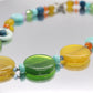 Laura Gibson Necklace. Gibson Sterling Silver Amazonite Dangling Candy multi-gem necklace (437)