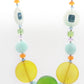 Laura Gibson Necklace. Gibson Sterling Silver Amazonite Dangling Candy multi-gem necklace (437)
