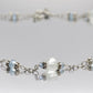 Laura Gibson Necklace. Gibson Sterling Silver Aquamarine Dangling Candy multi-gem necklace (444)