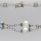 Laura Gibson Necklace. Gibson Sterling Silver Aquamarine Dangling Candy multi-gem necklace (444)