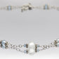 Laura Gibson Necklace. Gibson Sterling Silver Aquamarine Dangling Candy multi-gem necklace (444)