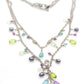 Laura Gibson Two strand Necklace. Gibson Sterling Silver Amethyst Pearl Dangling Candy multi-gem necklace (450)