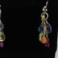 Laura Gibson Dangle Earrings. 22k Sterling Silver with Pink tourmaline (458)