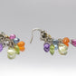 Laura Gibson Dangle Earrings. 22k Sterling Silver with Pink tourmaline (458)